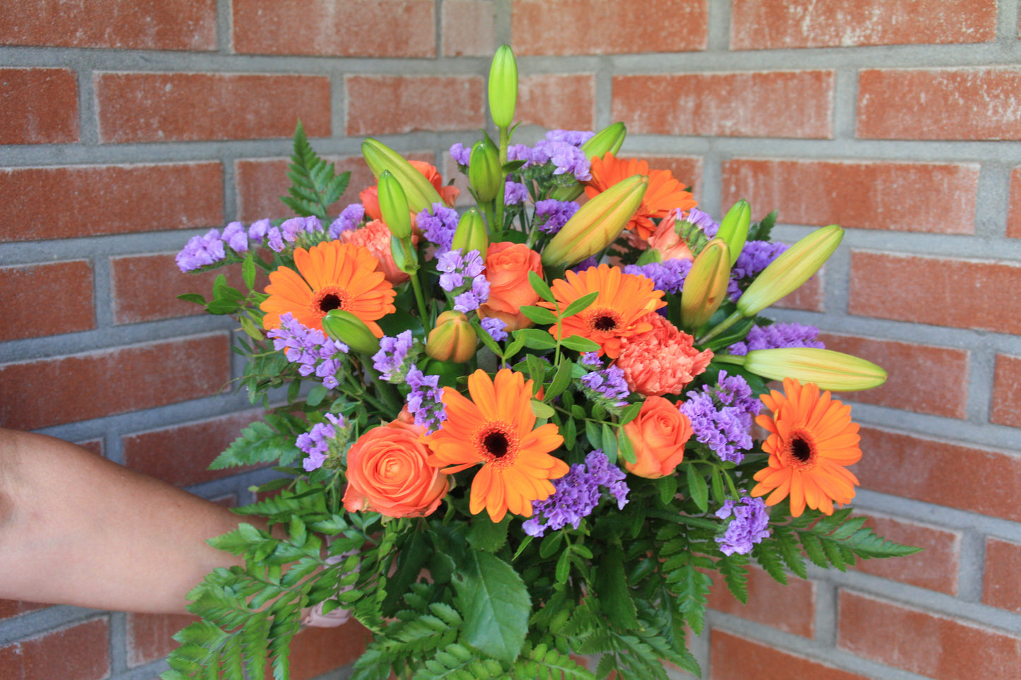 Boeket koningsdag zijkant