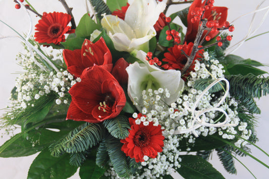 kerstboeket amaryllis